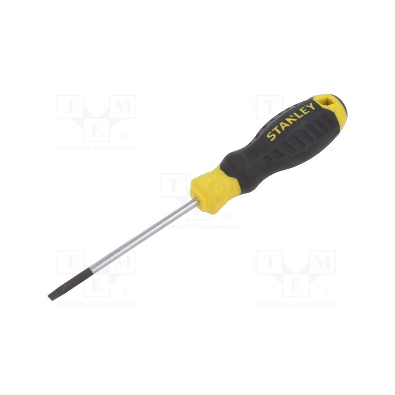 1 pcs x STANLEY - STHT16152-0 - Screwdriver, slot, SL 5, C/GRIP, 75mm