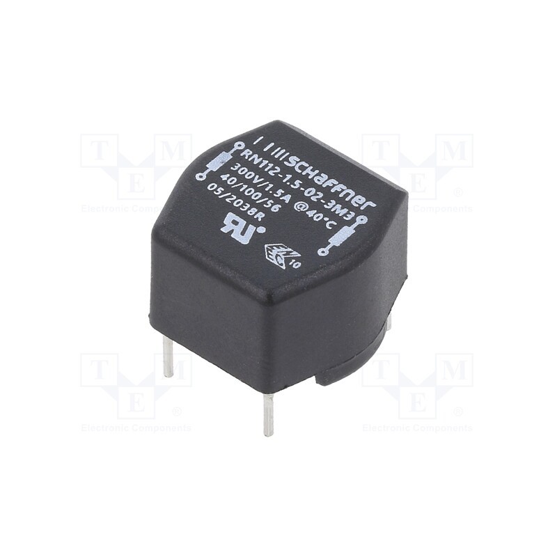 1 pcs x SCHAFFNER - RN112-1.5-02-3M3 - Inductor: wire with current compensation, THT, 3.3mH, 1.5A, 102mΩ