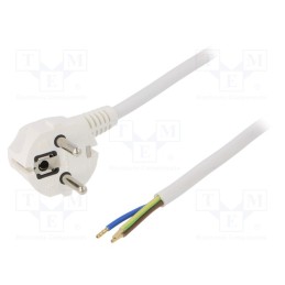 1 pcs x PLASTROL - W-97185 - Cable, 3G1.5mm2, CEE 7/7 (E/F) plug angled,wires,SCHUKO plug