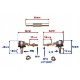 Steering rod end atv quad 50 70 110 125