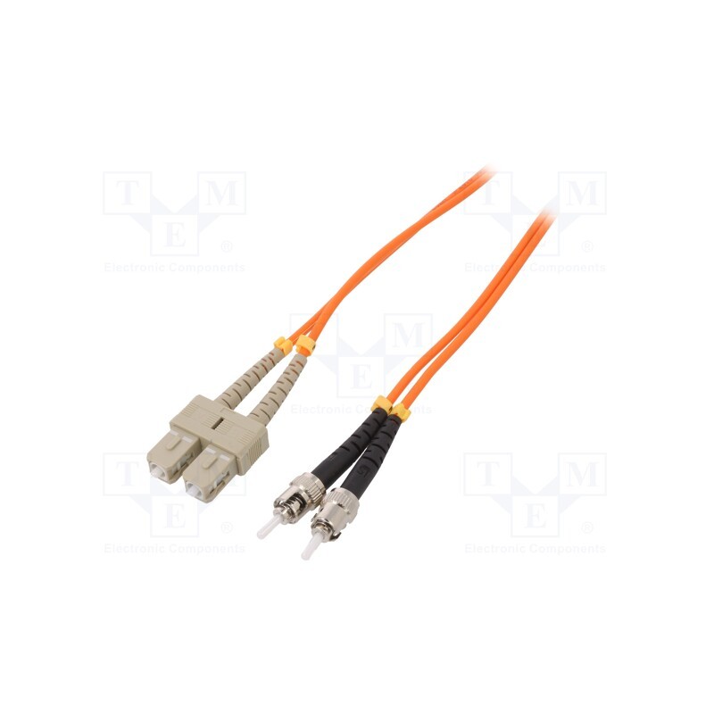 1 pcs x QOLTEC - 54065 - Fiber patch cord, OM2, SC/UPC,ST/UPC, 3m, Optical fiber: 50/125um