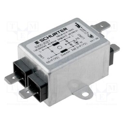 1 pcs x SCHURTER - 5500.2027 - Filter: anti-interference, mains, 250VAC, Cx: 68nF, Cy: 2.2nF, 4mH