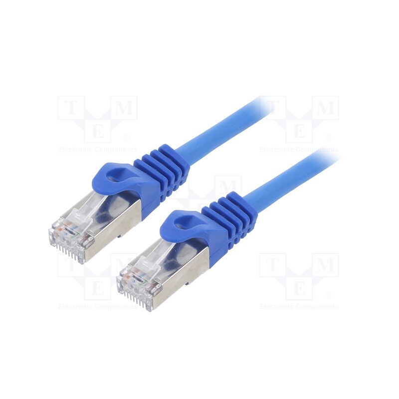 1 pcs x GEMBIRD - PP6-3M/B - Patch cord, F/UTP, 6, stranded, CCA, PVC, blue, 3m, RJ45 plug, 26AWG