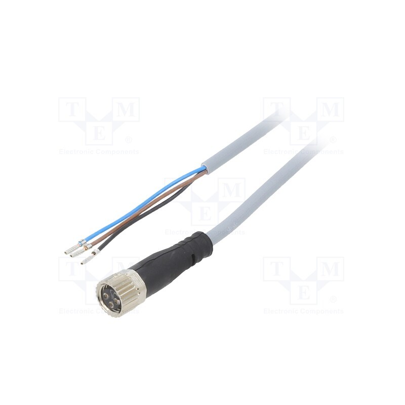 1 pcs x FESTO - 541334 - Connection lead, M8, PIN: 3, straight, 5m, plug, 60VAC, 3A, -25÷70°C