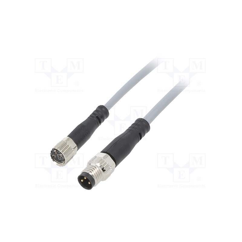 1 pcs x FESTO - 541347 - Connection lead, M8, PIN: 3, straight, 1m, plug, 60VAC, 3A, -25÷70°C