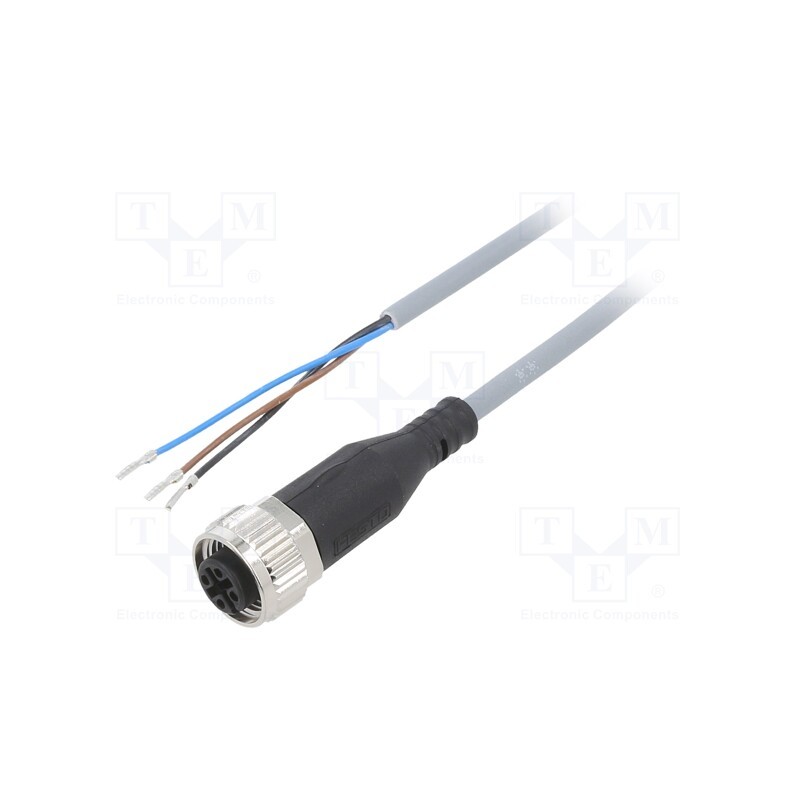 1 pcs x FESTO - 541364 - Connection lead, M12, PIN: 3, straight, 5m, plug, 250VAC, 4A, 250VDC