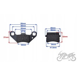 Brake pads atv 250 stxe front set