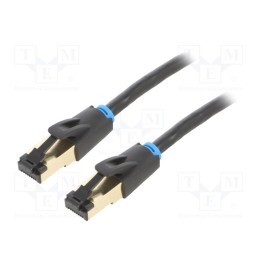 1 pcs x VENTION - IKBBF - Patch cord, S/FTP, Cat 8, stranded, OFC, PVC, black, 1m, Cores: 8