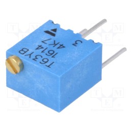 1 pcs x VISHAY - T63YB472KT20 - Potentiometer: mounting, multiturn, 4.7kΩ, 250mW, ±10%, linear