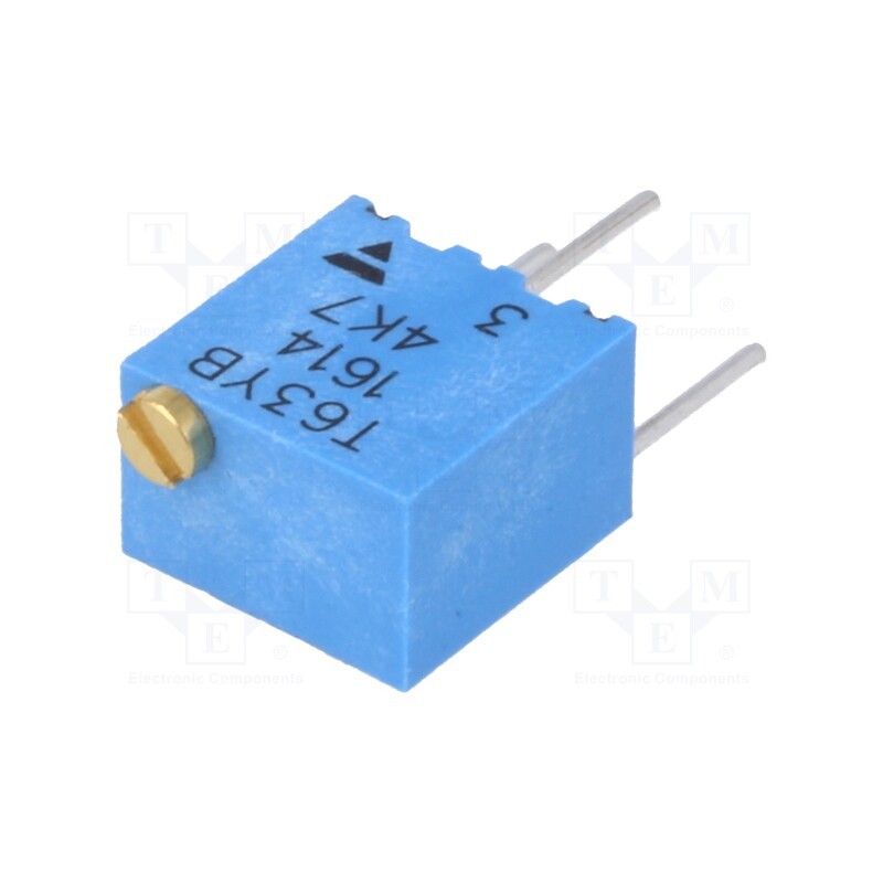 1 pcs x VISHAY - T63YB472KT20 - Potentiometer: mounting, multiturn, 4.7kΩ, 250mW, ±10%, linear