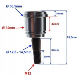 Lower wishbone pin atv200 version a
