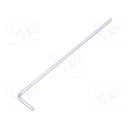 1 pcs x KING TONY - 112002MR - Wrench, hex key,spherical, HEX 2mm, tool steel, long, 102mm