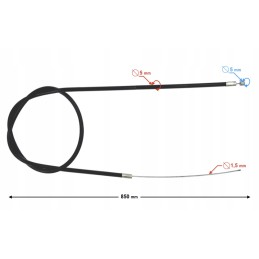 Front brake cable quad atv barton atv 500g