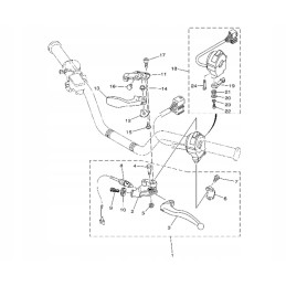 Parking brake lever sleeve yamaha raptor 350 700 5tg 83923 00