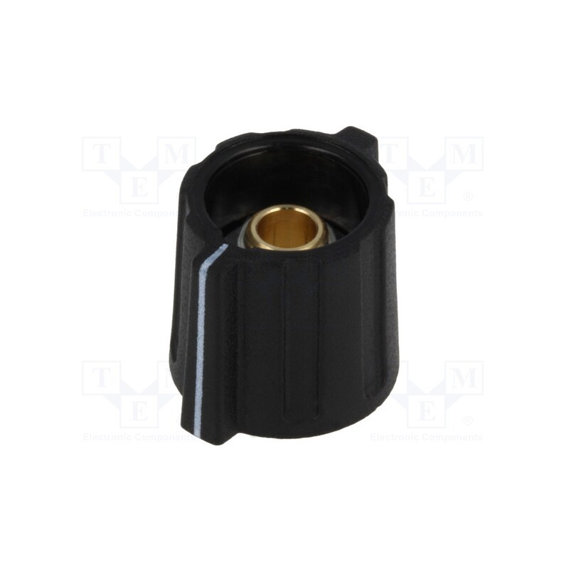 1 pcs x OKW - A2816060 - Knob, with pointer, ABS, Øshaft: 6mm, Ø16x15mm, black, Shaft: smooth