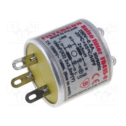 1 pcs x FILTERCON - FD415-0 - Filter: anti-interference, mains, Cx: 100nF, Cy: 2.2nF, 4mH, 250V