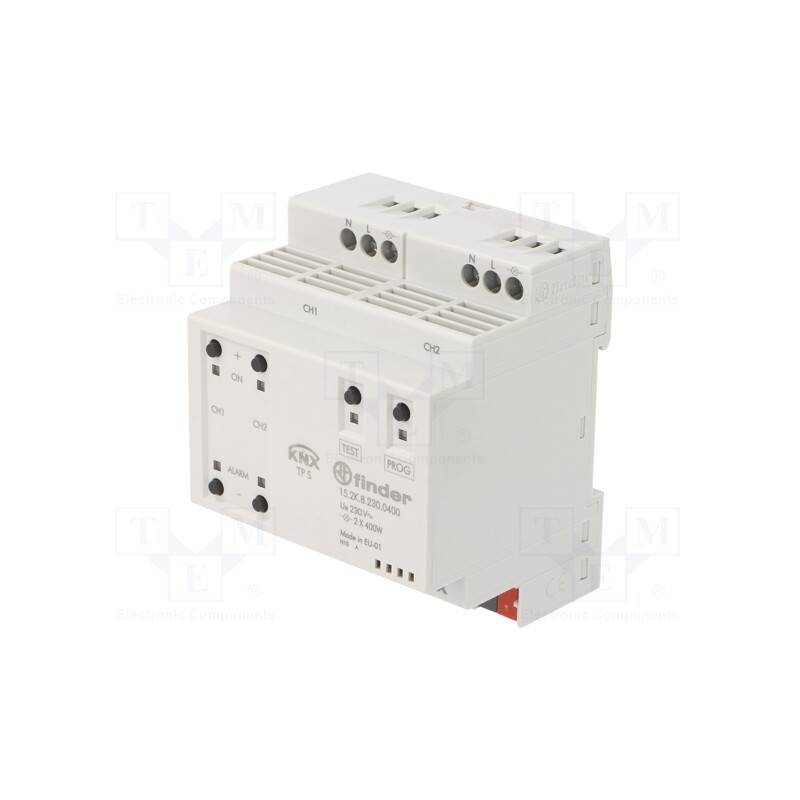1 pcs x FINDER - 15.2K.8.230.0400 - Dimmer, for DIN rail mounting, 30VDC, IP20, -5÷45°C, Ch: 2, 400W