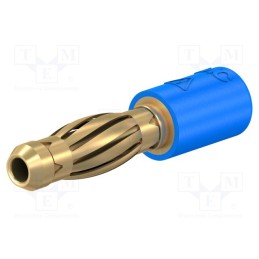 1 pcs x STu00c4UBLI - 24.0106-23 - Adapter, 4mm banana, 25A, 30VAC, 60VDC, blue, non-insulated, 24.5mm