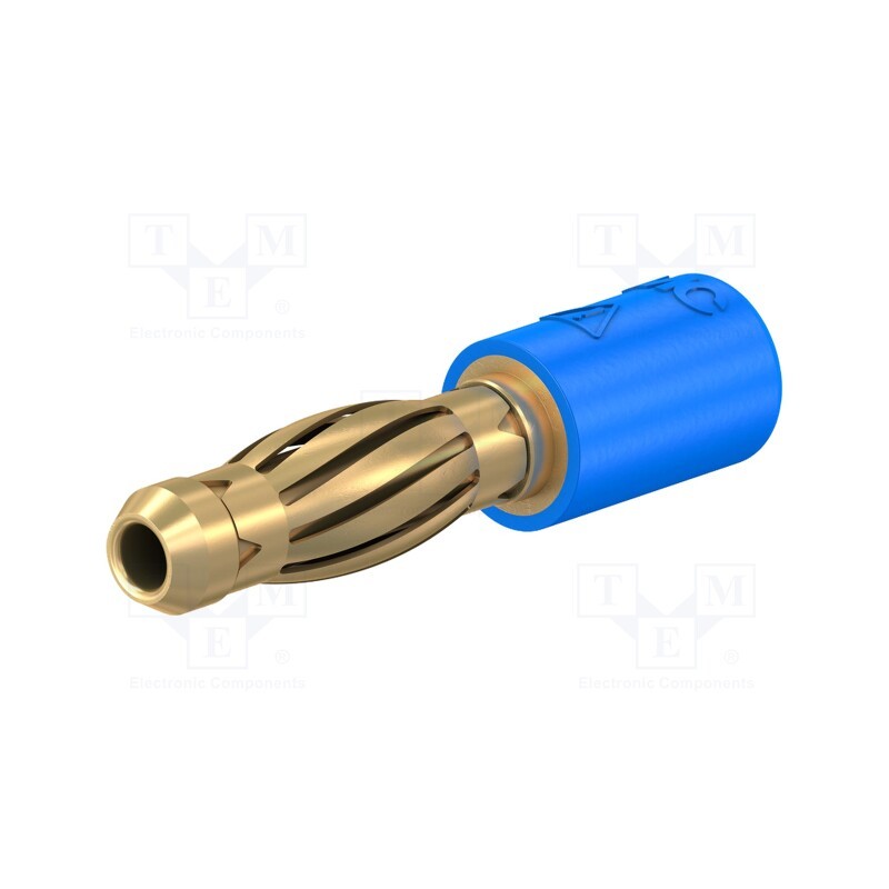 1 pcs x STu00c4UBLI - 24.0106-23 - Adapter, 4mm banana, 25A, 30VAC, 60VDC, blue, non-insulated, 24.5mm