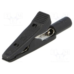1 pcs x HIRSCHMANN T&M - MA 1 SW - Crocodile clip, 15A, 60VDC, black, Grip capac: max.4mm, 930317800