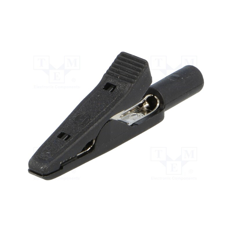 1 pcs x HIRSCHMANN T&M - MA 1 SW - Crocodile clip, 15A, 60VDC, black, Grip capac: max.4mm, 930317800