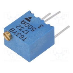 1 pcs x VISHAY - T63YB501KT20 - Potentiometer: mounting, multiturn, 500Ω, 250mW, ±10%, linear, THT