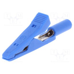 1 pcs x HIRSCHMANN T&M - MA 1 BL - Crocodile clip, 15A, 60VDC, blue, Grip capac: max.4mm, 930317802