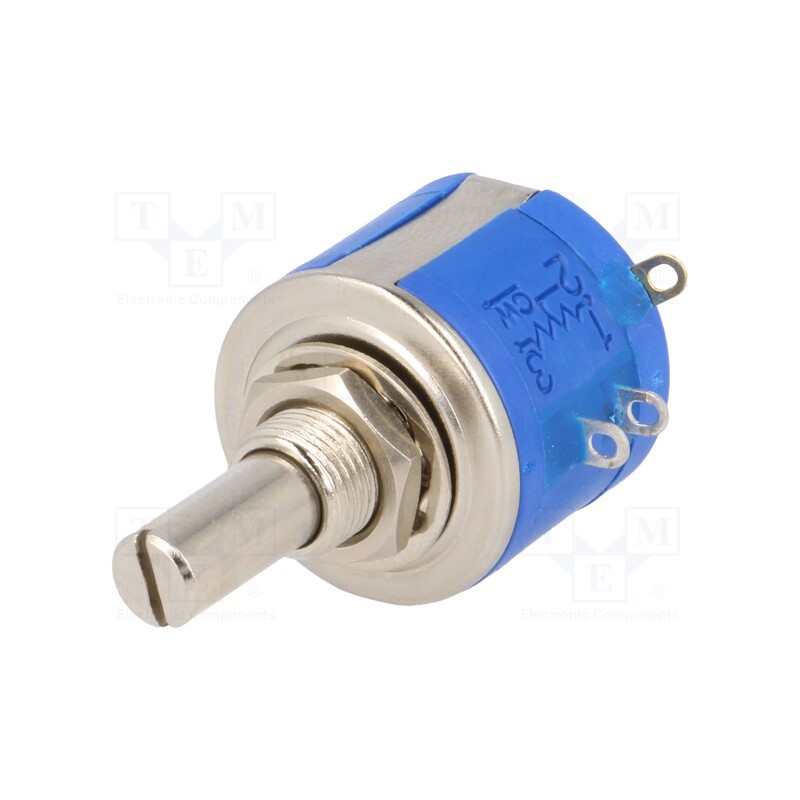 1 pcs x SR PASSIVES - POT2218M-20K - Potentiometer: shaft, multiturn, 20kΩ, 2W, ±5%, 6.35mm, linear