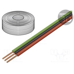 1 rol x DONAU ELEKTRONIK - 318-014 - Wire: ribbon, FBK Toy, 3x0.14mm2, stranded, Cu, PVC, 250V, 5m