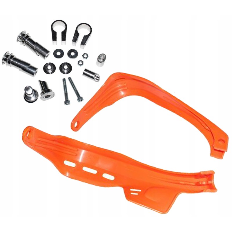 Hand guards cross quad atv handbars orange