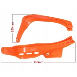Hand guards cross quad atv handbars orange