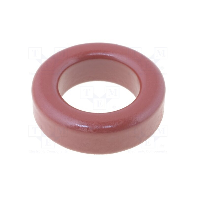 1 pcs x MICROMETALS - T80-2 - Ferrite: toroidal, L: 6.35mm, Øint: 12.6mm, Øout: 20.2mm, 5.5nH