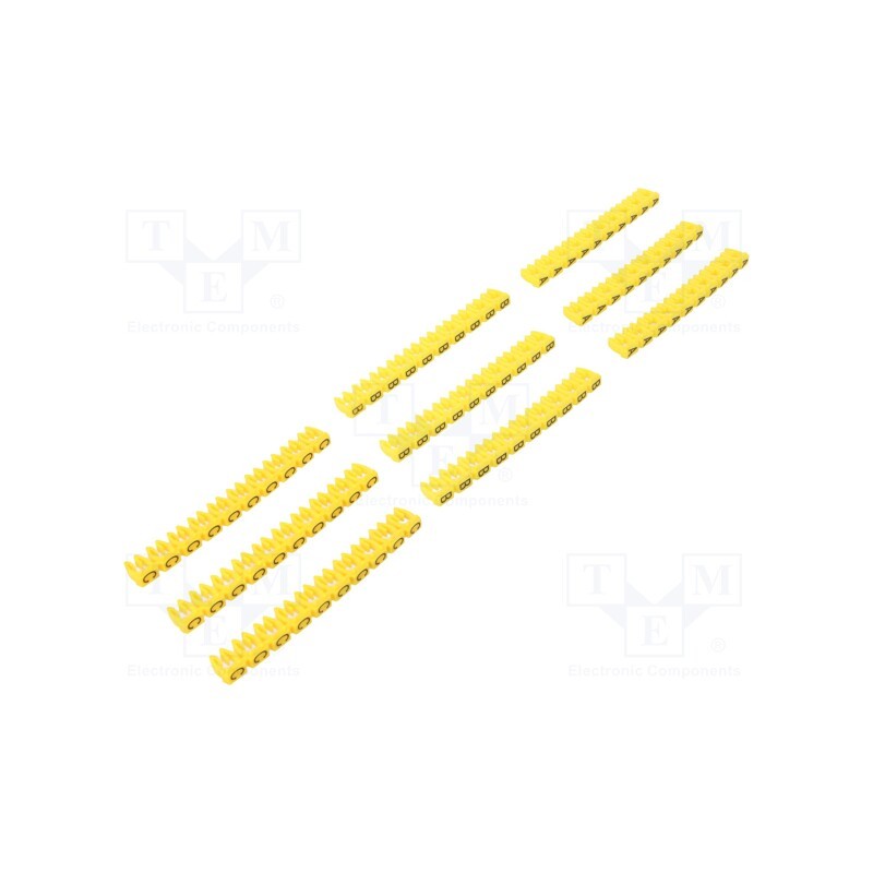 1 set x Goobay - 72516 - A kit of cable labels, Marking: A,B,C, 2.5mm, yellow, push-in