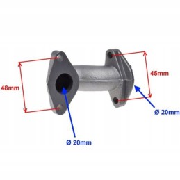 Carburetor suction nozzle for quad atv 110cc, inlet 20mm