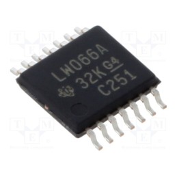 1 pcs x TEXAS INSTRUMENTS - SN74LV4066APWR - IC: analog switch, bilateral, Ch: 4, SMD, TSSOP14, 2÷5.5VDC, 74LV