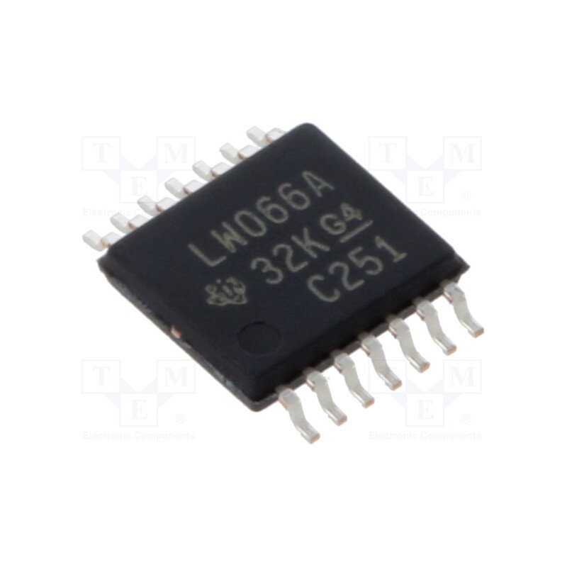 1 pcs x TEXAS INSTRUMENTS - SN74LV4066APWR - IC: analog switch, bilateral, Ch: 4, SMD, TSSOP14, 2÷5.5VDC, 74LV