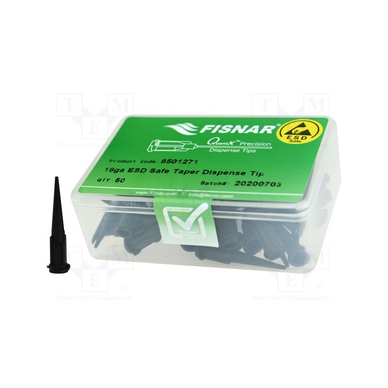 10 pcs x FISNAR - 8501270 - Needle: plastic, 1.25', Size: 16, straight,conical, 1.2mm