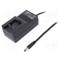 1 pcs x MEAN WELL - GE40I07-P1J - Power supply: switched-mode, plug, 7.5VDC, 2.66A, 20W, Out: 5,5/2,1