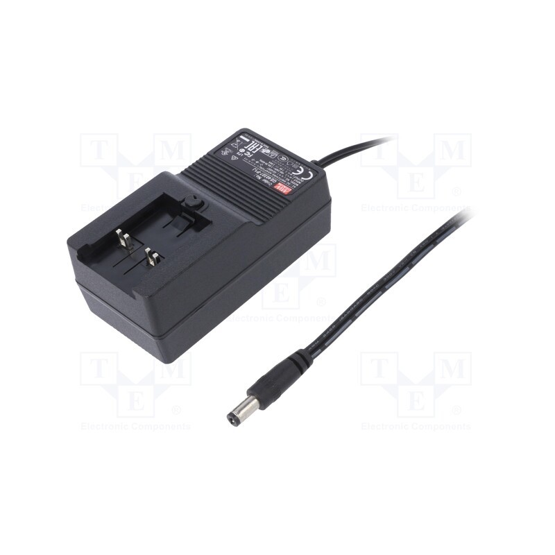 1 pcs x MEAN WELL - GE40I07-P1J - Power supply: switched-mode, plug, 7.5VDC, 2.66A, 20W, Out: 5,5/2,1