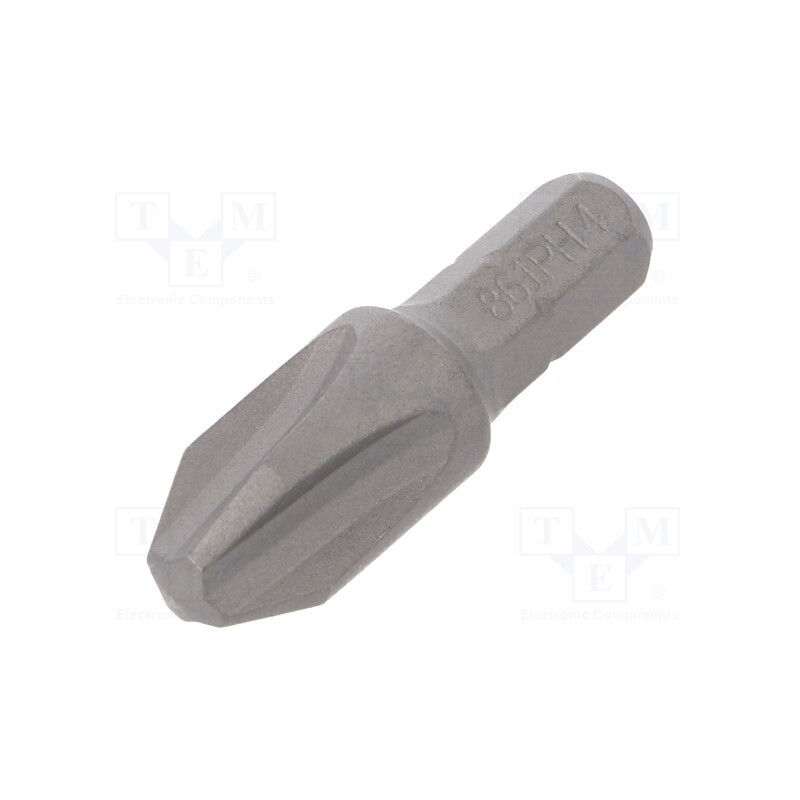 1 pcs x BETA - 861PH/4 - Screwdriver bit, Phillips, PH4, Overall len: 25mm