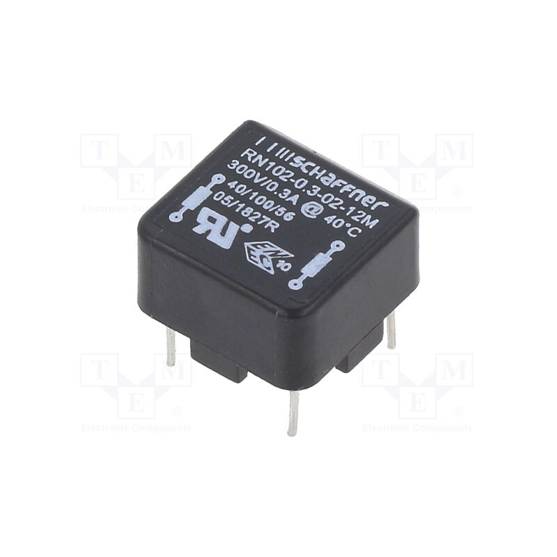 1 pcs x SCHAFFNER - RN102-0.3-02-12M - Inductor: wire with current compensation, THT, 12mH, 300mA
