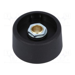 1 pcs x OKW - A3131639 - Knob, without pointer, polyamide, Øshaft: 6.35mm, Ø31x16mm, black