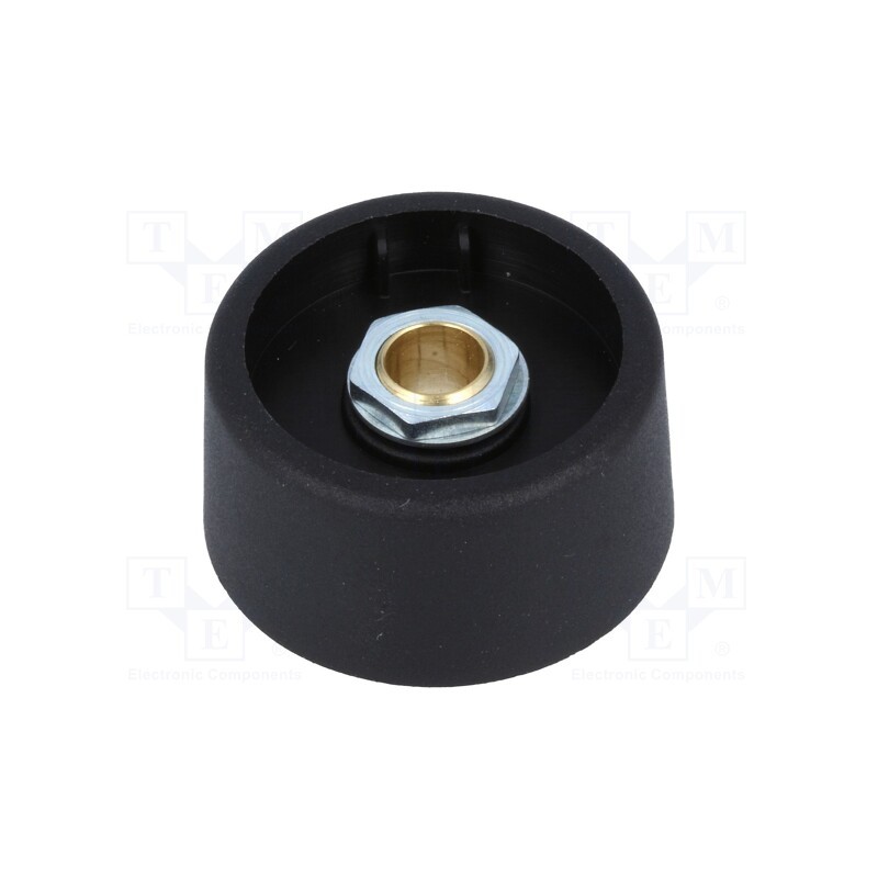 1 pcs x OKW - A3131639 - Knob, without pointer, polyamide, Øshaft: 6.35mm, Ø31x16mm, black
