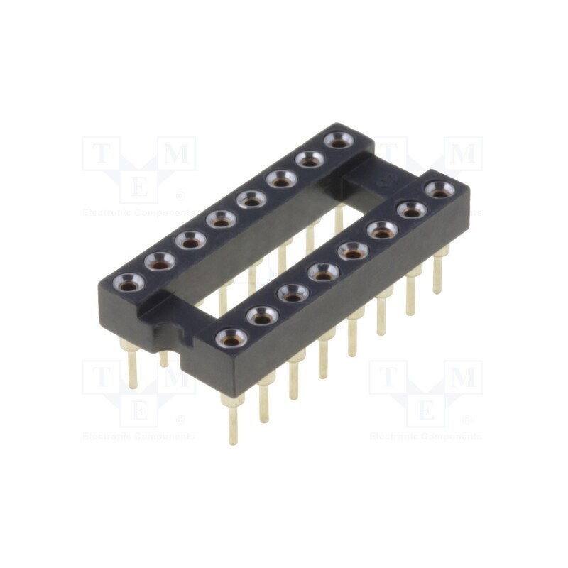 1 pcs x ADAM TECH - ICM-316-1-GT - Socket: integrated circuits, DIP16, Pitch: 2.54mm, precision, THT