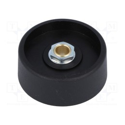 1 pcs x OKW - A3140069 - Knob, without pointer, polyamide, Øshaft: 6mm, Ø40x16mm, black