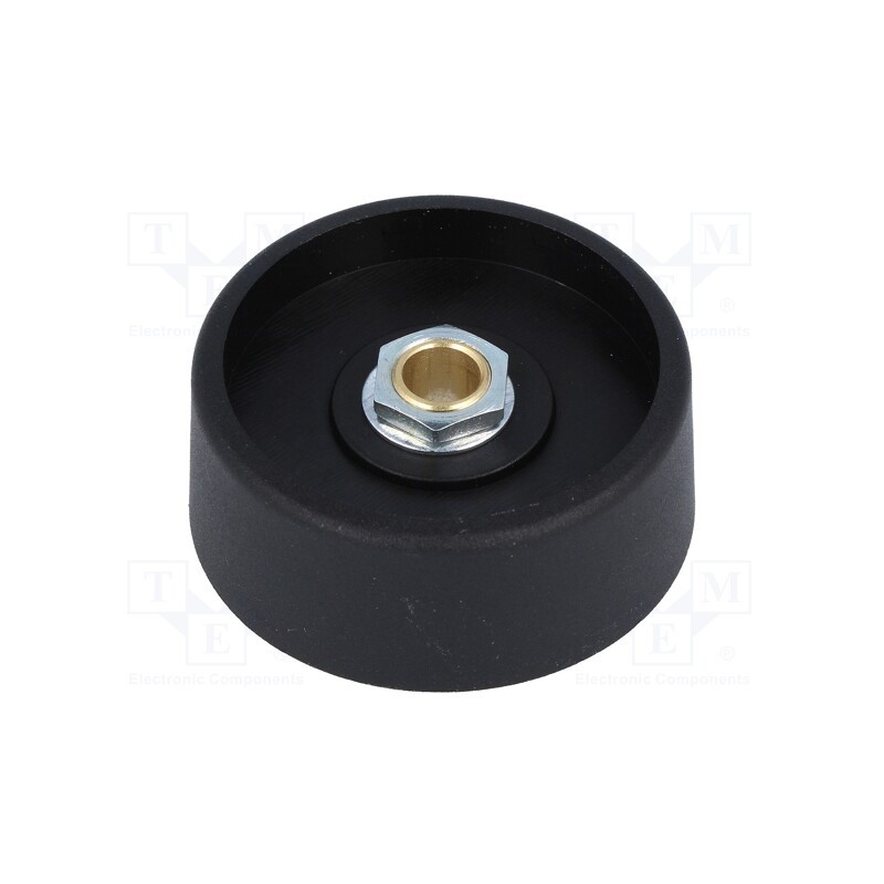 1 pcs x OKW - A3140069 - Knob, without pointer, polyamide, Øshaft: 6mm, Ø40x16mm, black