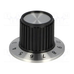 1 pcs x SCI - RN-112A - Knob, with flange, plastic, Øshaft: 6.35mm, Ø22.7x23.7mm