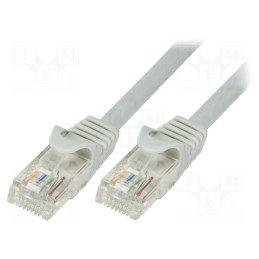 1 pcs x LOGILINK - CP1012U - Patch cord, U/UTP, 5e, stranded, CCA, PVC, grey, 0.25m, 26AWG