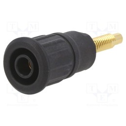 1 pcs x STu00c4UBLI - 23.8444-21 - Socket, 4mm banana, 32A, 1kV, black, on panel,push-in