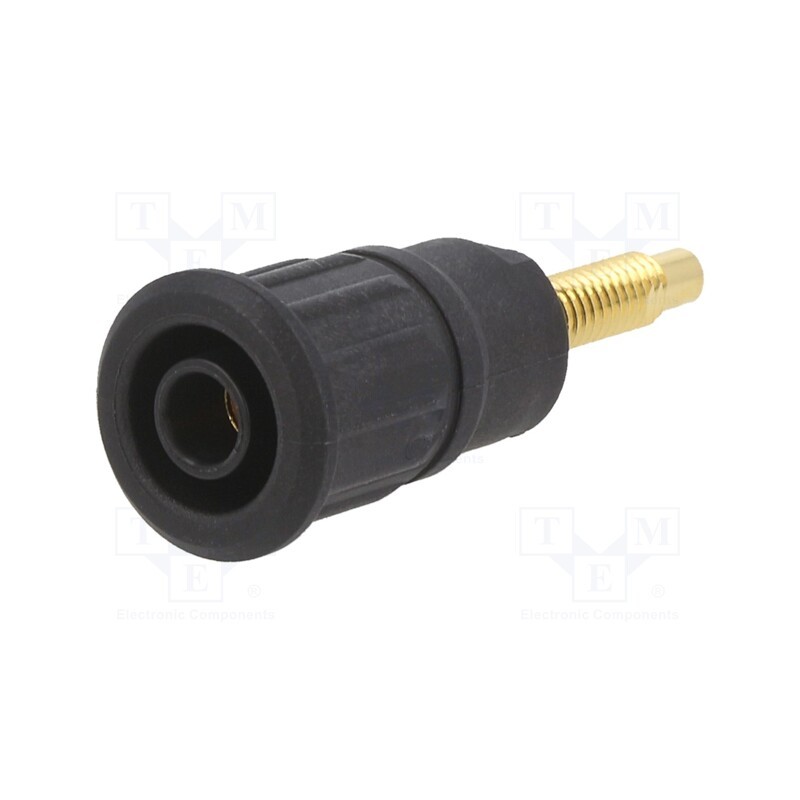 1 pcs x STu00c4UBLI - 23.8444-21 - Socket, 4mm banana, 32A, 1kV, black, on panel,push-in